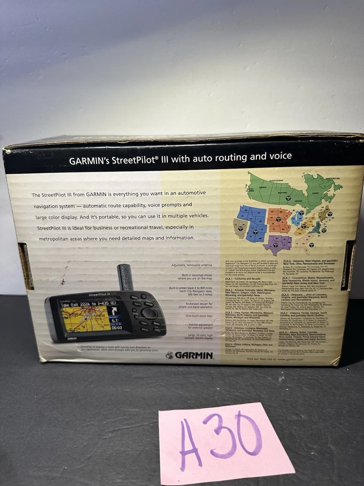 Garmin StreetPilot III GPS W/ Cables Manuals CD & Data Card Bundle - Image 4 of 4