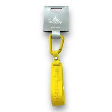 2025 Disney Parks Yellow Strap Keychain Bag Charm Ride Safety Carabiner Gift NEW