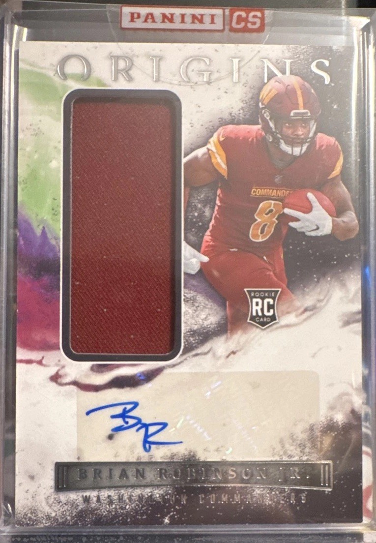 2022 Panini Origins - Rookie Jumbo Jersey Autographs Brian Robinson Jr. #180...