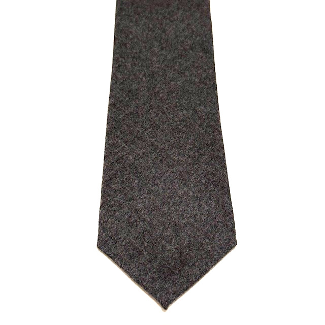 J Crew Tie Solid Dark Gray 100% Wool American Woo… - image 8