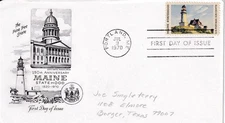 STAMP US SCOTT 1391 "Maine Statehood" 6 CENT 1970 FDC - A