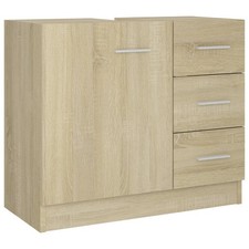 Sink Cabinet Bathroom Storage Cupboard Vanity Unit Engineered Wood vidaXL