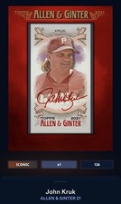 21 Topps Bunt DIGITAL Allen & Ginter Red Mini Signature ICONIC John Kruk