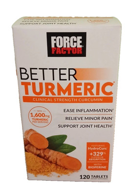Force Factor Better Turmeric Clinical Strength Curcumin Black Pepper Extract 120