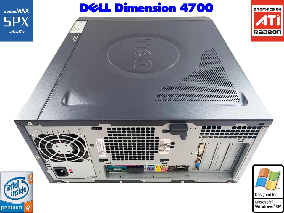 Dell DIMENSION 4700 MT: Pentium 4, 3.20GHz: 4GB RAM: ATI Radeon X300 Vintage PC - Image 3 of 4