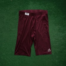 Adidas TechFit Maroon Men's Climalite Compression Training Tights Shorts
