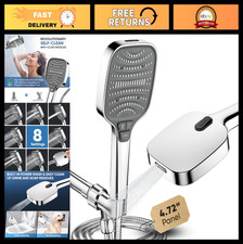 High Pressure Handheld Shower Head, 8 Modes, Anti-Clog Nozzles, Power Wash, 59"