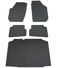 Gummi Fußmatten Kofferraumwanne für Skoda Fabia 2 2007- Set Gummimatten Auslage