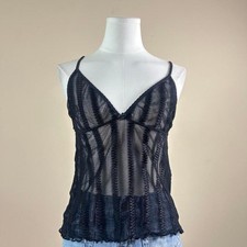 Rare Morbid Threads Mesh Stripe Camisole