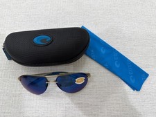 NEW Costa Del Mar HELO Gold POLARIZED Blue Lens 580P Sunglass 6006-08
