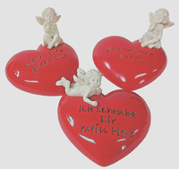 Schutzengel Mit Herz & Spruch 3-Er-Set Engel Sitzend Deko-Engel Weihnachts-Deko