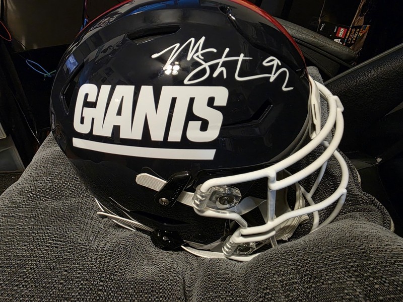 Michael Strahan Autographed Speedflex Helmet New York Giants
