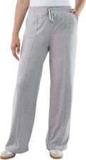 Kirkland Signature Women's Wicking Lightweight Pintuck Pant, Gray, XX-Large