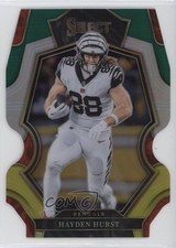 2022 Panini Select Premier Level Green & Yellow Prizm Die-Cut Hayden Hurst uk2