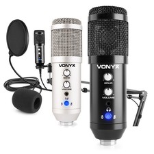 Vonyx CM320 USB Studio Condenser Microphone for Podcast, Recording, Streaming