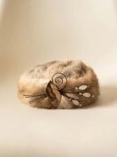 Vintage Mink Fur Pillbox Hat 1960s Fur Cocktail Hat Mid Century Winter Hat