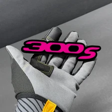 2PC(pair)300S Emblem Fender Badges PinkBlack Aggressive Custom Design