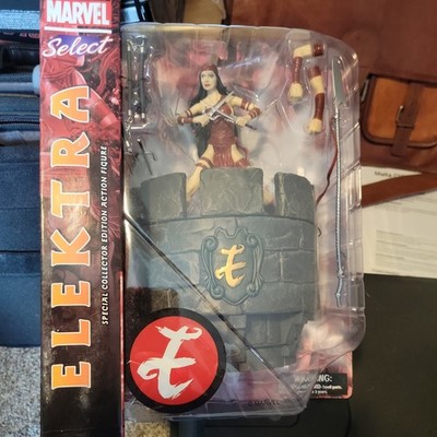 NEW Marvel Select ELEKTRA Vintage Sealed Collector Action Figure & Detailed Base