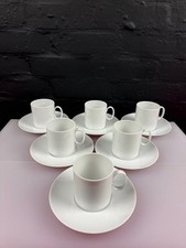 Thomas Medallion White Germany Large Cups and Saucers Set of 6