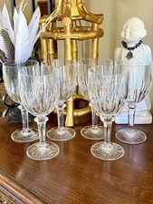Frontgate Clear Acrylic Shatterproof Set Of 6 Elegant Outdoor Wine Water Goblets