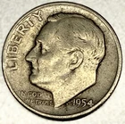 1954-D Roosevelt Dime - Circulated Condition - 90% Silver - US Coin - 2953