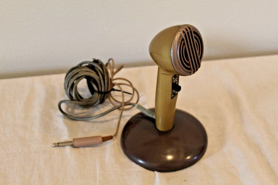 Vintage Astatic Model 200-S Microphone W/ Stand & Box - Look! - Works - Image 4 of 4