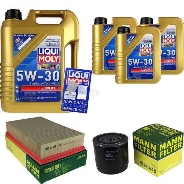 Mann Inspektionspaket 8L Liqui Moly Longlife III 5W-30 FüR Nissan NP300 Navara-image