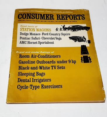 #ad #ad Consumer Reports Magazine – June 1971 Vintage Issue $10.00