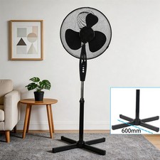 Oscillating Pedestal Fan 3 Speed Adjustable Height Standing 90° Wide Oscillation