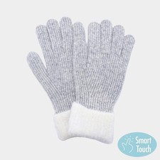 Cuffed Knit Smart Touch Gloves