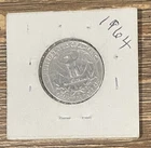 Circulated Denver 1964 D Washington Quarter 90% Silver Actual Coin Pictured