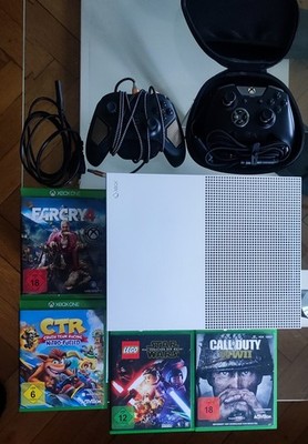 Xbox One S 500 GB Konsole - Weiß, Inkl. Pro Controller, 2 Kabel, Spiel und OVP.