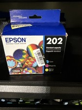 Genuine Epson 202 Color Ink Cartridges Cyan Magenta Yellow OEM New Sealed Ex2027