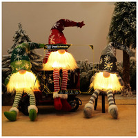 Weihnachtswichtel 3 StüCk PlüSch-Dekoration LED Handmade 35Cm Weihnachtsdeko