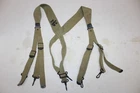 US Military Issue WW2 Khaki Canvas Cartridge Ammunition Belt Suspenders JS6