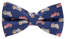 Mens Bow Tie Handmade Pre-Tied Fun Pattern Bow Ties for Men Blue Red