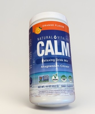 Natural Vitality CALM Magnesium Powder Orange Flavor 16 oz Exp 07/2028 SEALED 