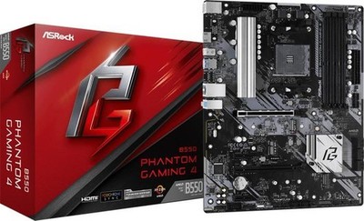 ASRock B550 Phantom Gaming 4 ATX Mainboard/Motherboard, Sockel AM4