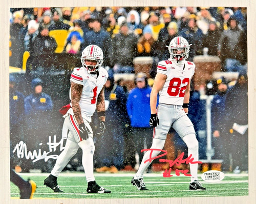 Ohio State Buckeyes Signed 8x10 Witnessed COA 2025 Michigan Snow Game