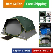 Family Camping Tent 4-6 Person Waterproof Blackout Easy Setup