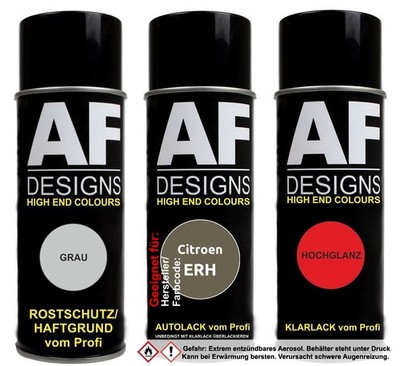 Spraydose Set für Citroen ERH Papyrus Metallic Autolack Klarlack Grundierung Spr