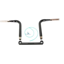 KST Kustoms High Gloss Black 1 1/2" Pioneer 12" Rise Handlebar - KST-3PN12HG