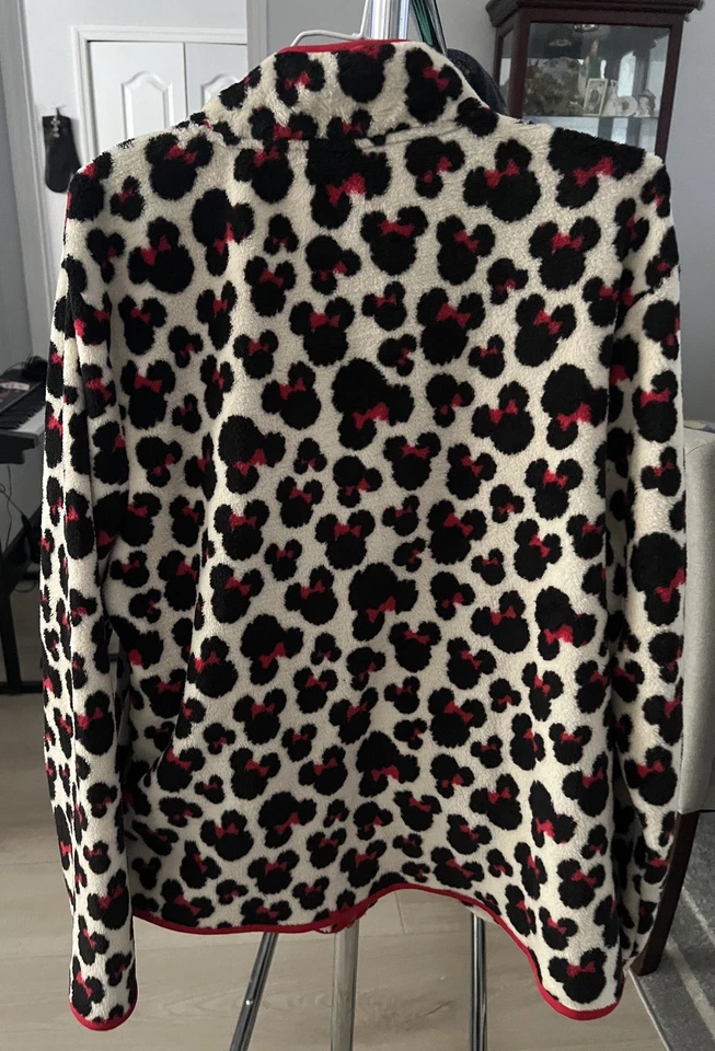 Jaqueta Disney, Feminina, Lã Minnie Mouse Preta/Vermelha, Com Zíper  - Imagem 2 de 2