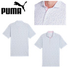 Puma X Arnold Palmer Tea Time Golf Polo - White Glow-Zen Blue