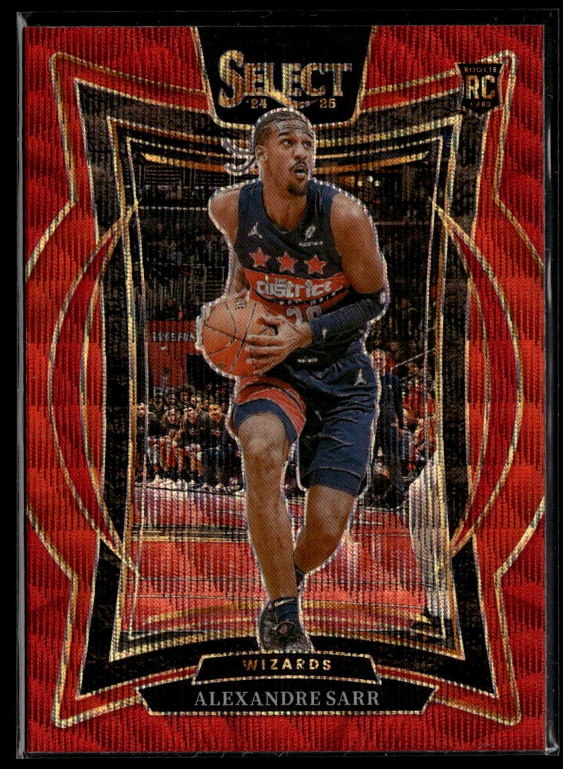 2024-25 Panini Select #73 Alexandre Sarr Red Wave Prizm RC