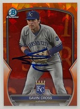 2023 Bowman Draft Sapphire Gavin Cross Orange Auto /25 Royals