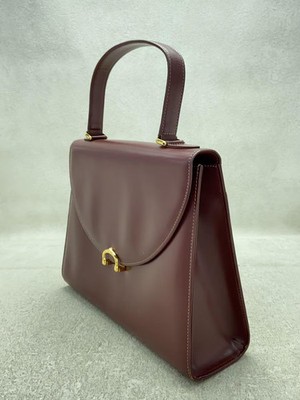 Cartier handbag leather Bordeaux plain Must line G44 tote bag from