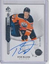 2020-21 UD SP Authentic Hockey Ryan McLeod Future Watch Autograph /999 #182