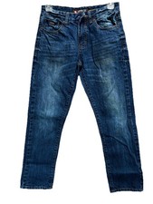 Southpole Boy  s Sz 12 Blue Jeans Dark Wash Logo Zipper Pockets