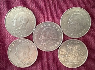 5 Stück 20 Mark Gedenkmünzen Sondermünzen DDR
